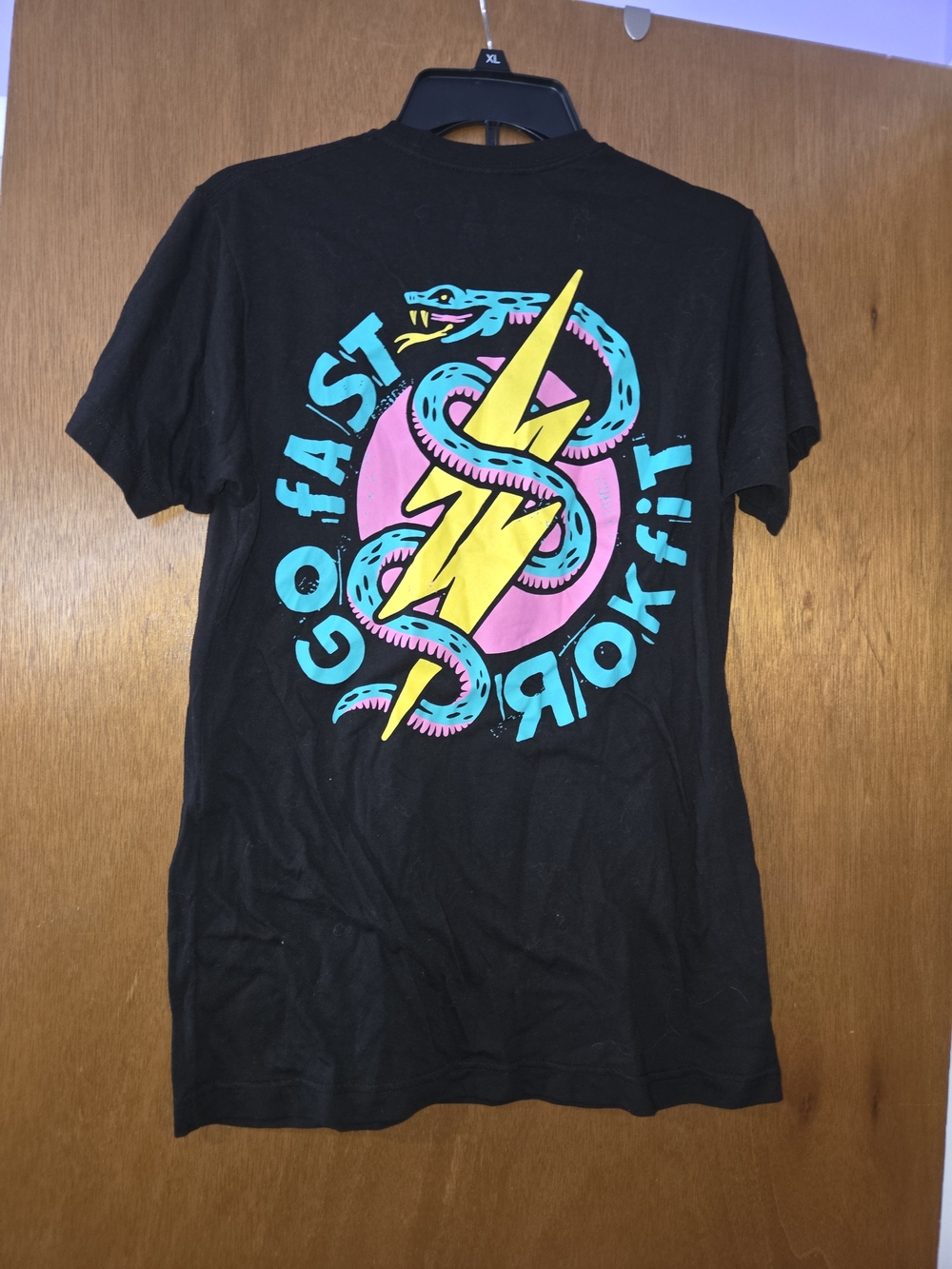 Rokfit Go Fast Black Short Sleeve Tee with Snake Medium.